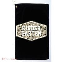 Retro Back To School Old Camo Kindergarten Golf Towel thumb 0