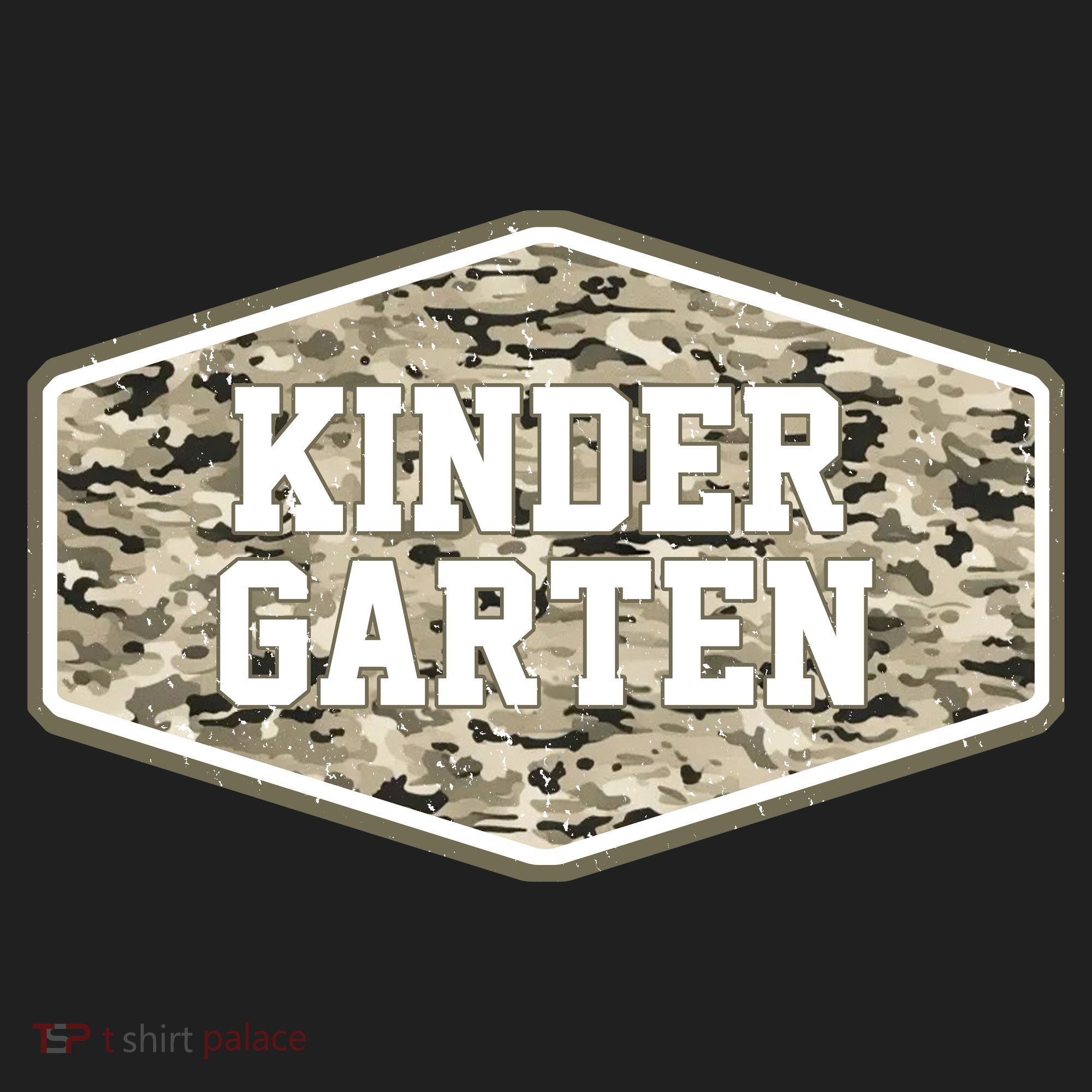 Retro Back To School Old Camo Kindergarten Golf Towel
