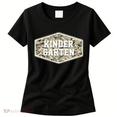 Retro Back To School Old Camo Kindergarten Women's T-Shirt