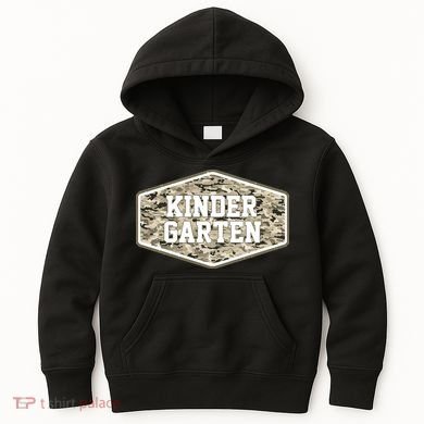 Retro Back To School Old Camo Kindergarten Kids Hoodie
