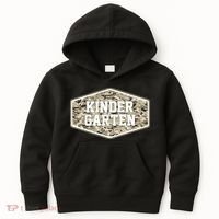 Retro Back To School Old Camo Kindergarten Kids Hoodie thumb 0