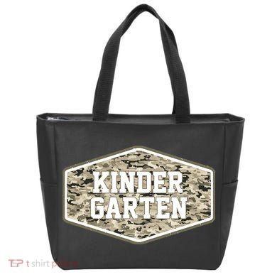 Retro Back To School Old Camo Kindergarten Tote Bag