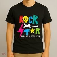 Rockstar Born To Be Rockstar Music Funny Gift T-Shirt thumb 3