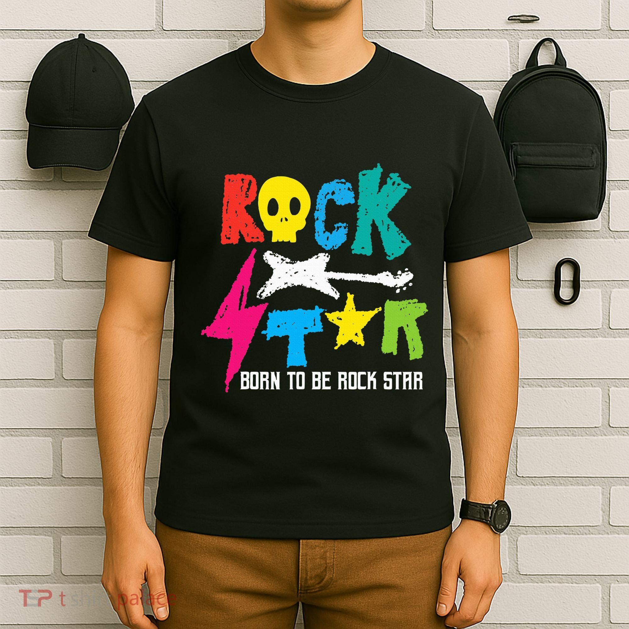 Rockstar Born To Be Rockstar Music Funny Gift T-Shirt