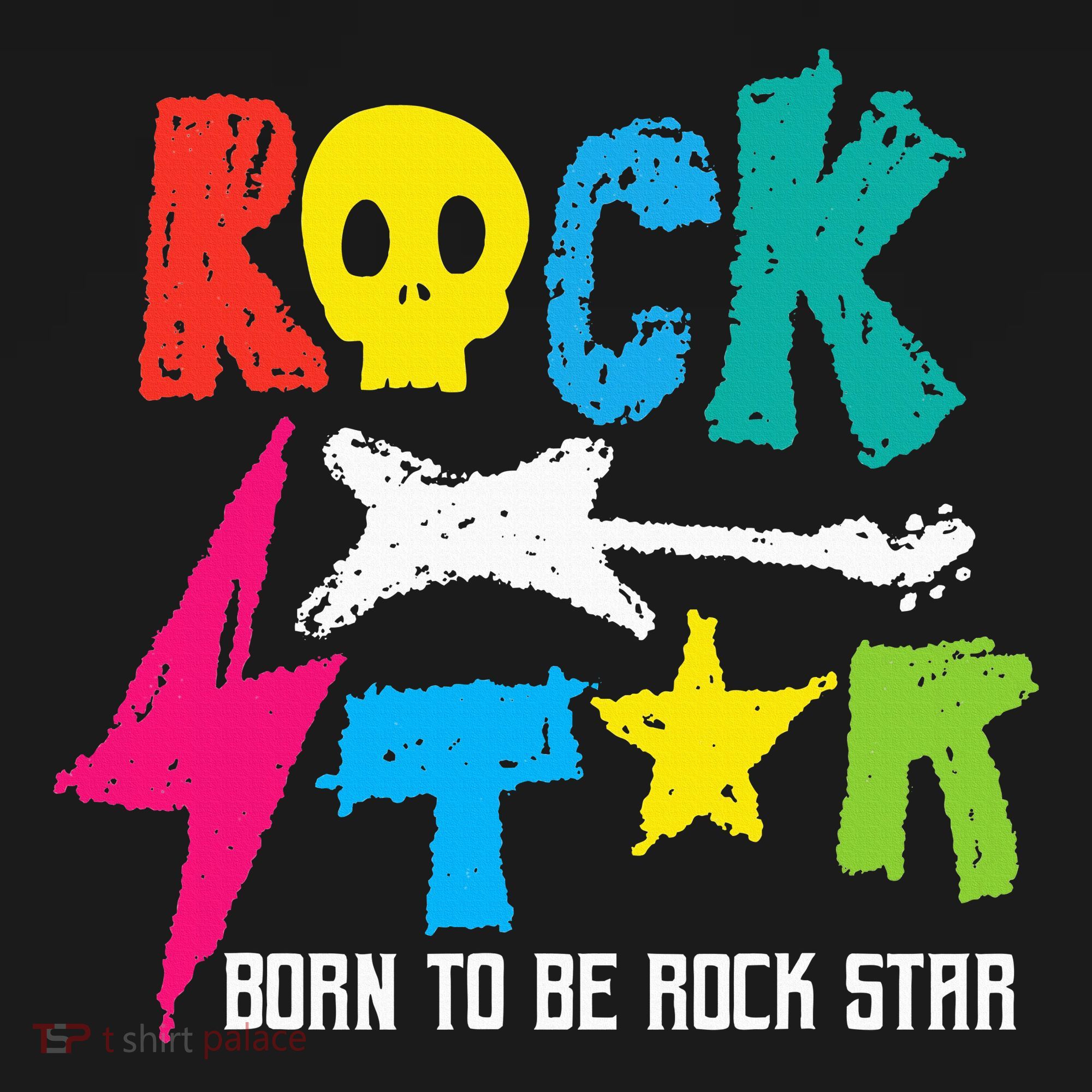 Rockstar Born To Be Rockstar Music Funny Gift T-Shirt