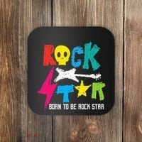 Rockstar Born To Be Rockstar Music Funny Gift Coaster thumb 0