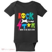 Rockstar Born To Be Rockstar Music Funny Gift Baby Bodysuit thumb 0