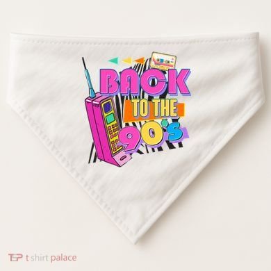 Retro Back To The 90's Nineties USA-Made Doggie Bandana