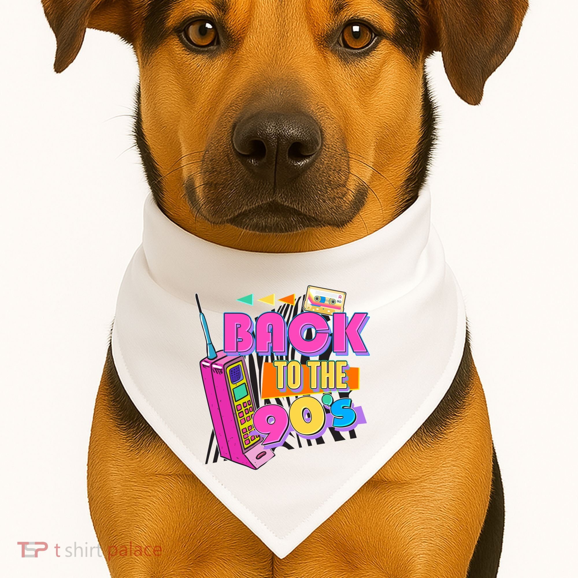 Retro Back To The 90's Nineties USA-Made Doggie Bandana