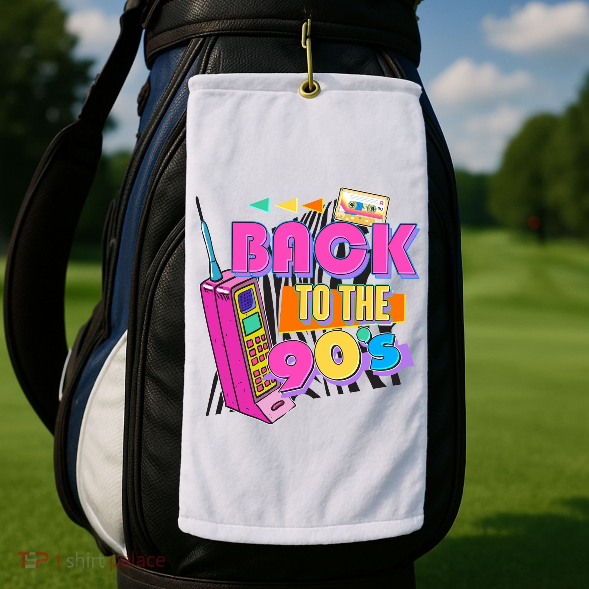 Retro Back To The 90's Nineties Golf Towel