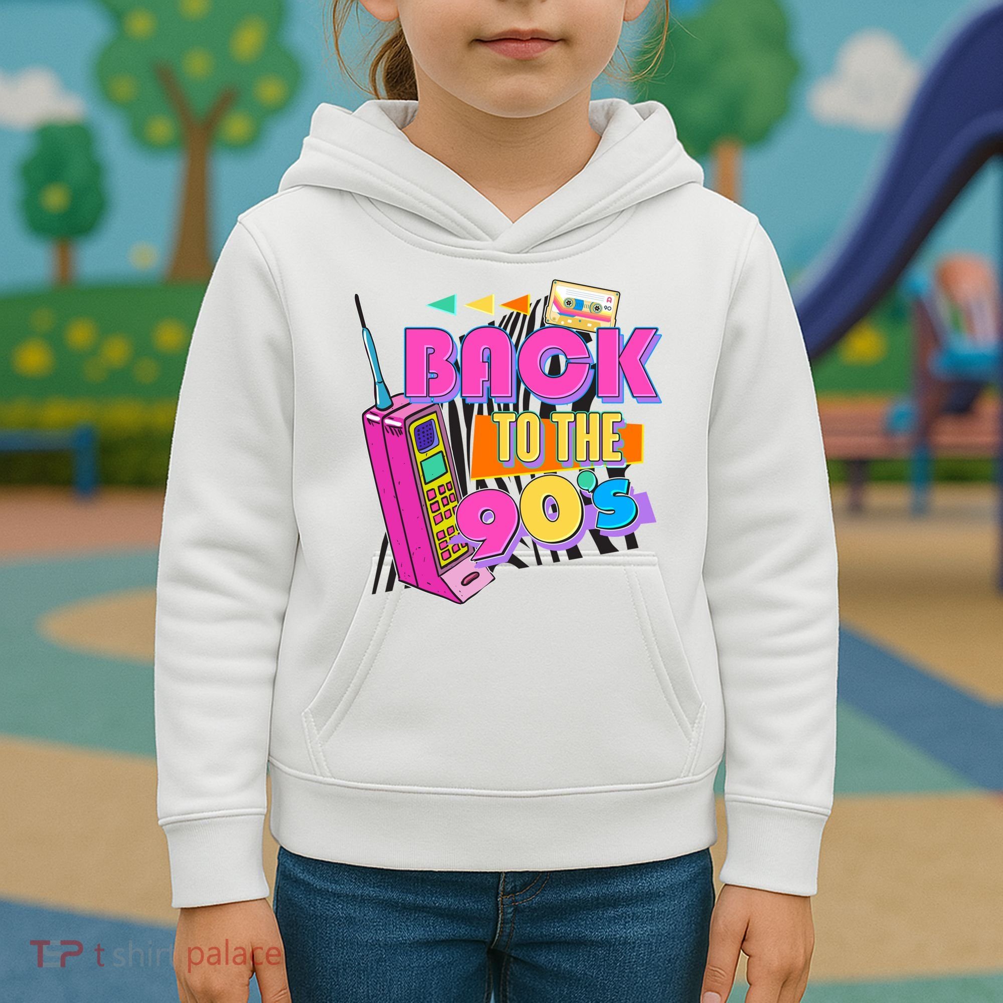 Retro Back To The 90's Nineties Kids Hoodie