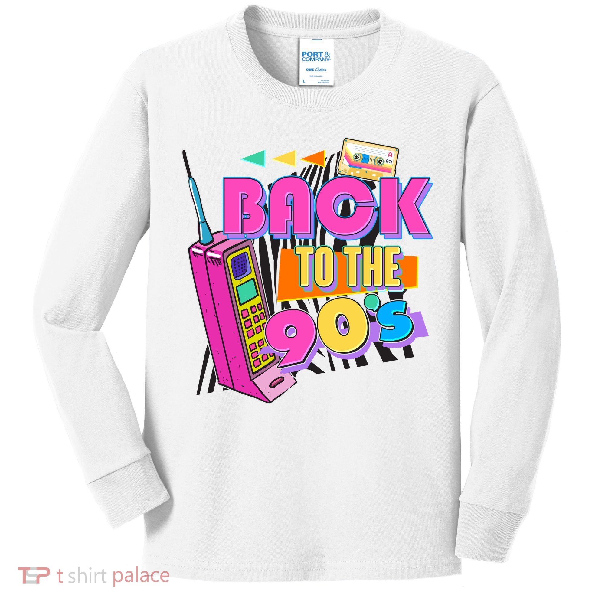 Retro Back To The 90's Nineties Kids Long Sleeve Shirt