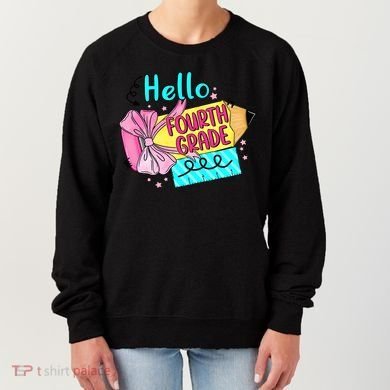 Retro Back To School Hello Fourth Grade Women's Sweatshirt