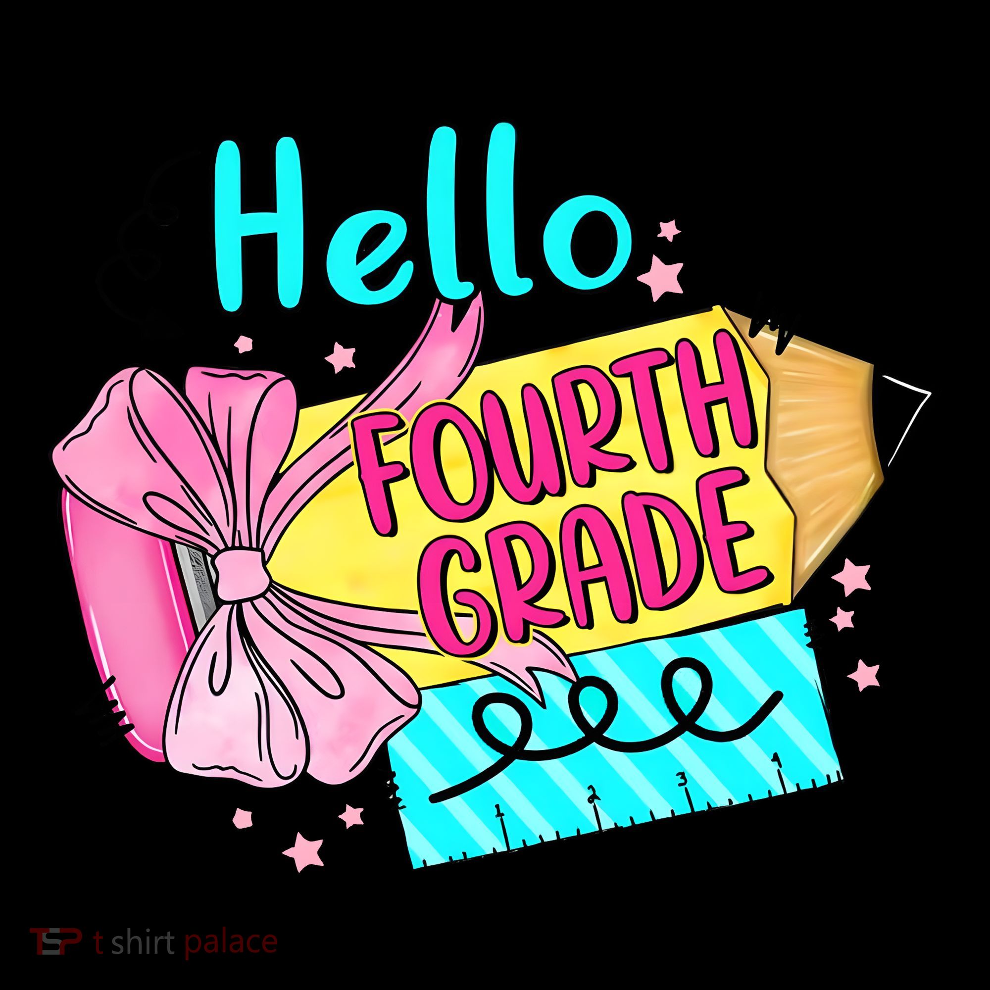 Retro Back To School Hello Fourth Grade Coaster
