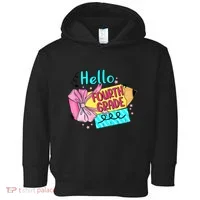 Retro Back To School Hello Fourth Grade Toddler Hoodie thumb 0