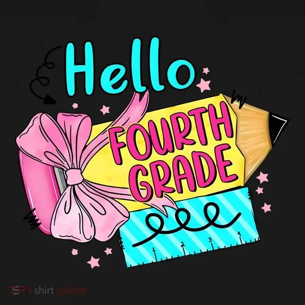 Retro Back To School Hello Fourth Grade Toddler Hoodie