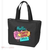 Retro Back To School Hello Fourth Grade Tote Bag thumb 3