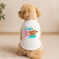 Retro Back To School Hello Fourth Grade Doggie Tank thumb 2
