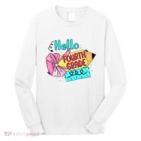 Retro Back To School Hello Fourth Grade Long Sleeve Shirt thumb 0