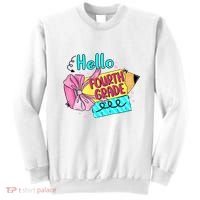 Retro Back To School Hello Fourth Grade Sweatshirt thumb 0