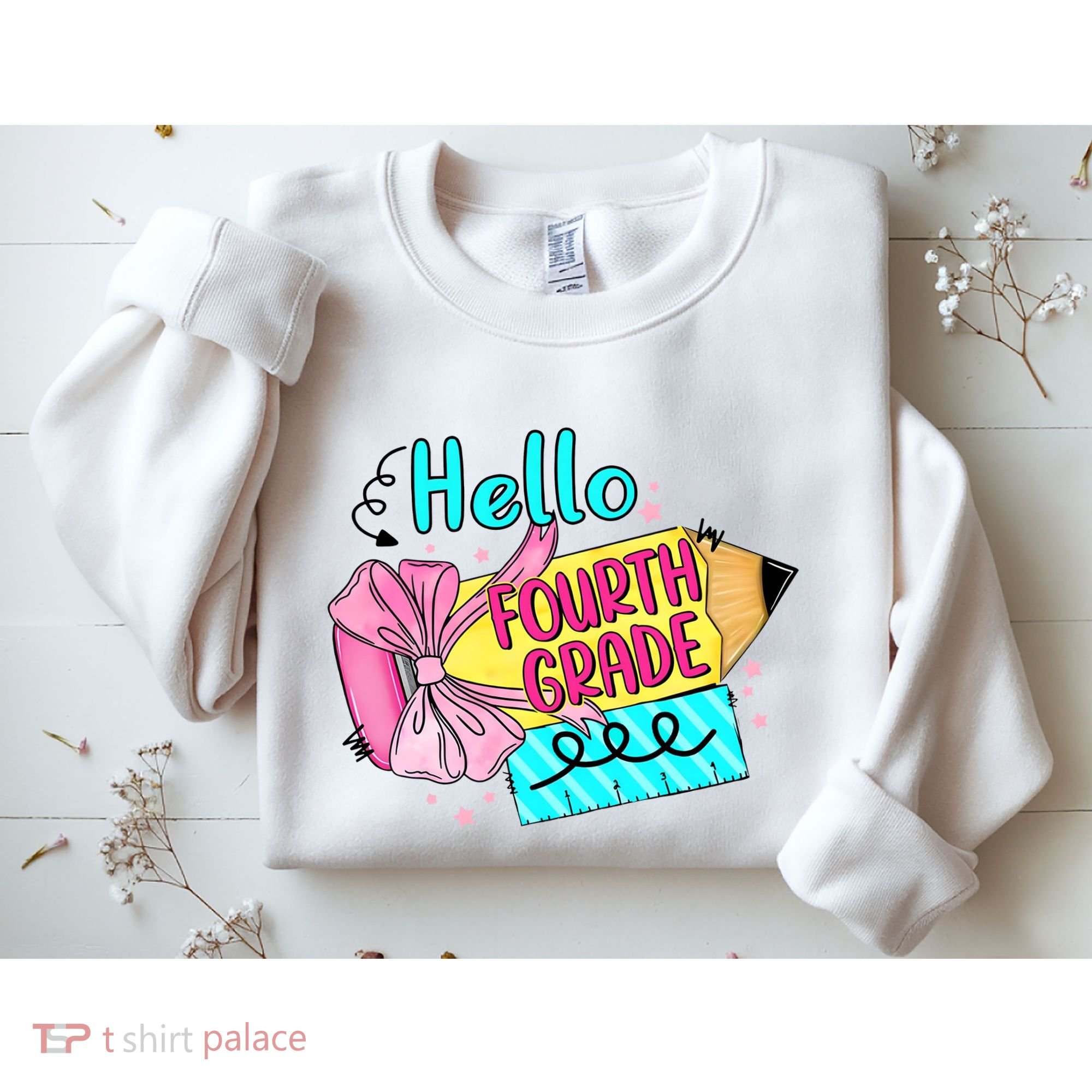 Retro Back To School Hello Fourth Grade Sweatshirt
