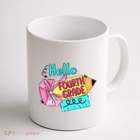 Retro Back To School Hello Fourth Grade Coffee Mug thumb 1