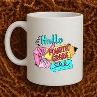 Retro Back To School Hello Fourth Grade Coffee Mug thumb 2