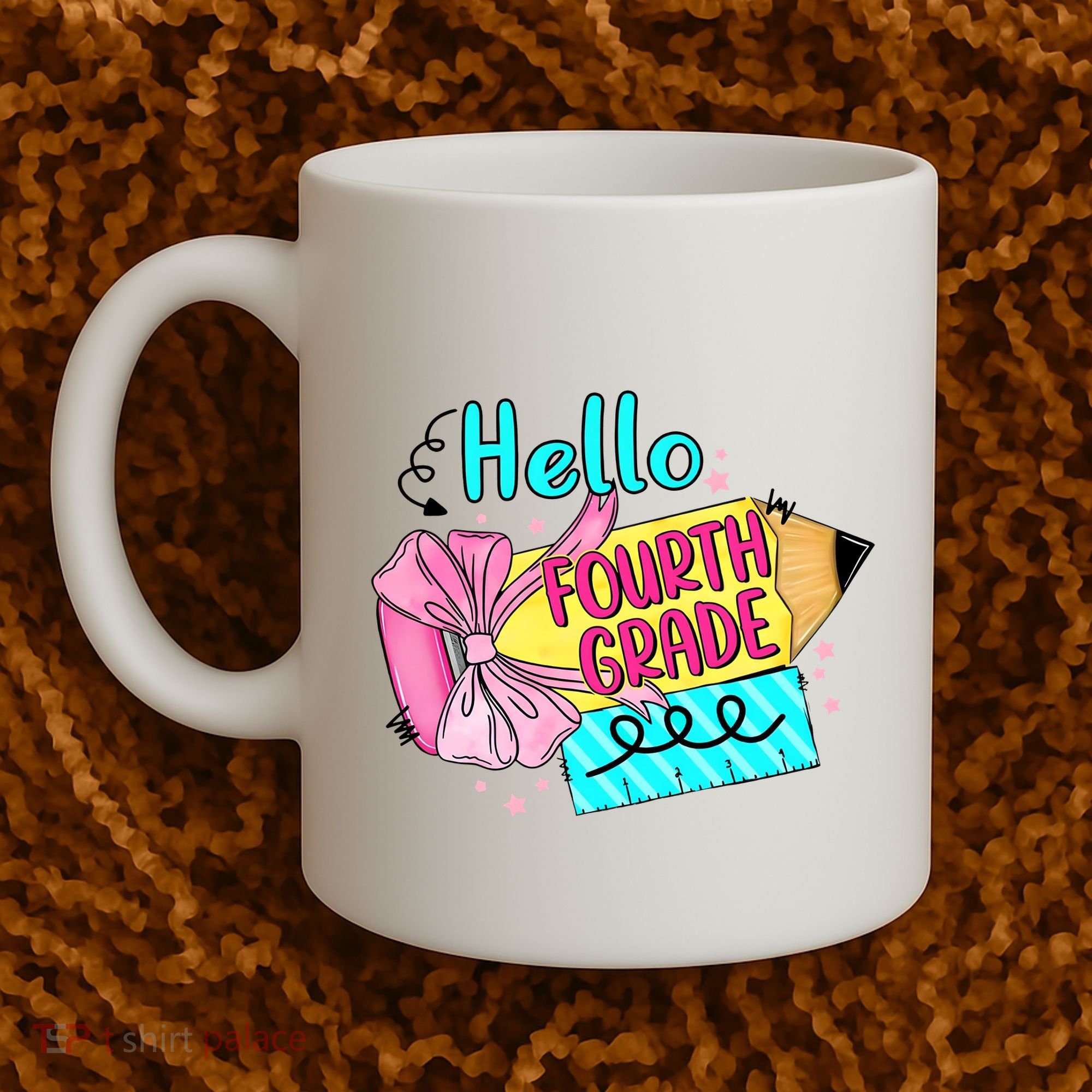 Retro Back To School Hello Fourth Grade Coffee Mug