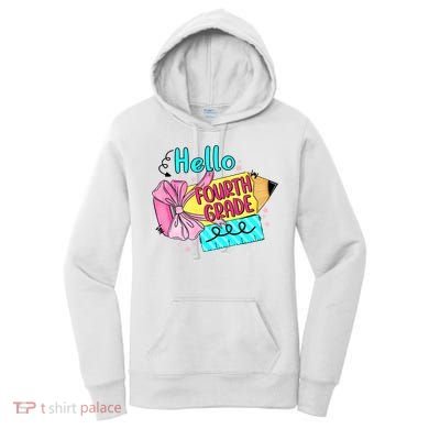 Retro Back To School Hello Fourth Grade Women's Hoodie