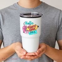 Retro Back To School Hello Fourth Grade Tumbler thumb 2