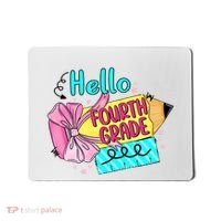 Retro Back To School Hello Fourth Grade Mousepad thumb 0