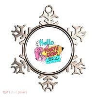 Retro Back To School Hello Fourth Grade Ornament thumb 0