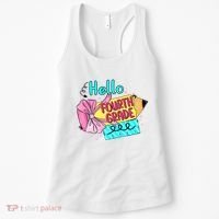 Retro Back To School Hello Fourth Grade Women's Tank Top thumb 0