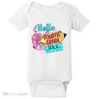Retro Back To School Hello Fourth Grade Baby Bodysuit thumb 0