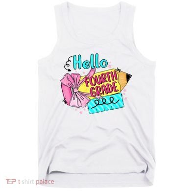 Retro Back To School Hello Fourth Grade Tank Top