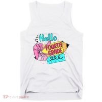 Retro Back To School Hello Fourth Grade Tank Top thumb 0