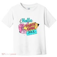 Retro Back To School Hello Fourth Grade Toddler T-Shirt thumb 0