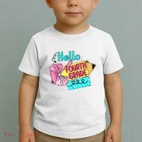 Retro Back To School Hello Fourth Grade Toddler T-Shirt thumb 2