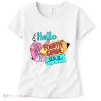 Retro Back To School Hello Fourth Grade Women's T-Shirt thumb 0