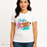 Retro Back To School Hello Fourth Grade Women's T-Shirt thumb 4