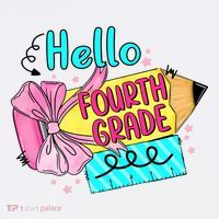 Retro Back To School Hello Fourth Grade Kids Sweatshirt thumb 2