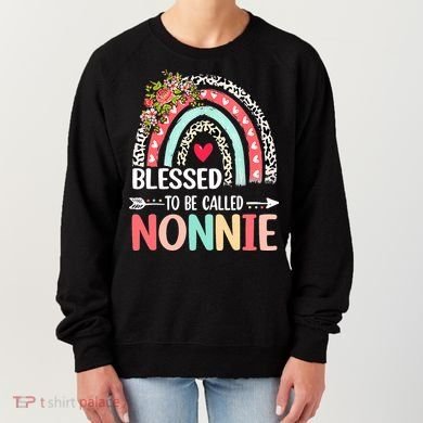 Rainbow Blessed To Be Called Nonnie Leopard Mother's Day Women's Sweatshirt
