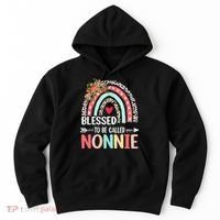 Rainbow Blessed To Be Called Nonnie Leopard Mother's Day Hoodie thumb 0