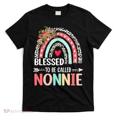 Rainbow Blessed To Be Called Nonnie Leopard Mother's Day T-Shirt