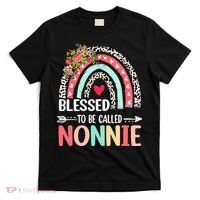 Rainbow Blessed To Be Called Nonnie Leopard Mother's Day T-Shirt thumb 0