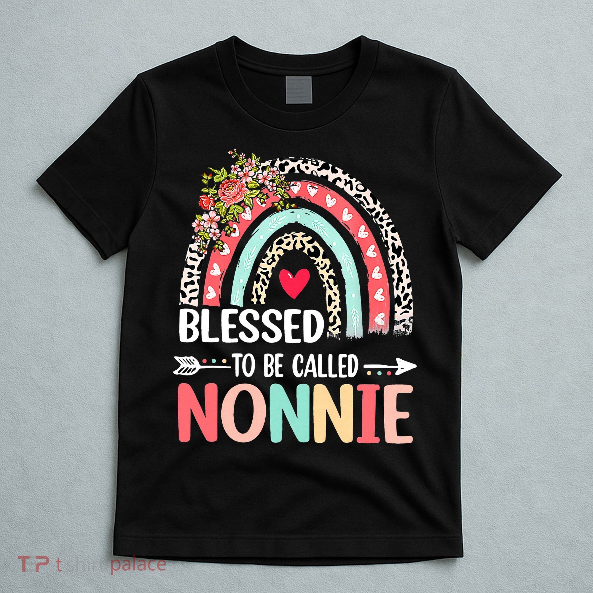 Rainbow Blessed To Be Called Nonnie Leopard Mother's Day T-Shirt