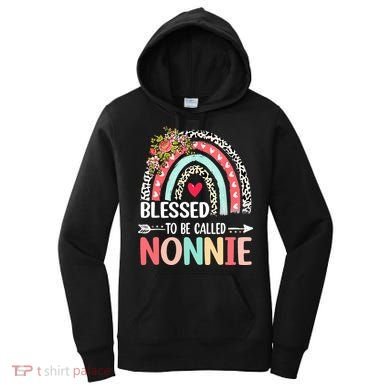 Rainbow Blessed To Be Called Nonnie Leopard Mother's Day Women's Hoodie