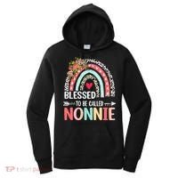 Rainbow Blessed To Be Called Nonnie Leopard Mother's Day Women's Hoodie thumb 0