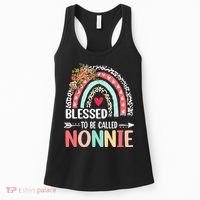 Rainbow Blessed To Be Called Nonnie Leopard Mother's Day Women's Tank Top thumb 0