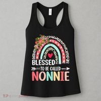 Rainbow Blessed To Be Called Nonnie Leopard Mother's Day Women's Tank Top thumb 3